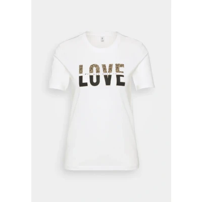 Afbeelding van ONLY Tall Onltanya LIFE Tshirt print, Dames, Maat: Small, Cloud dancer