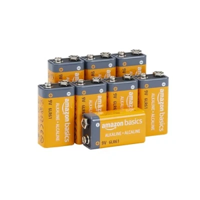 Afbeelding van Amazon Basics Everyday Alkaline batterijen, 9 V, 8 stuks (uiterlijk kan variëren)