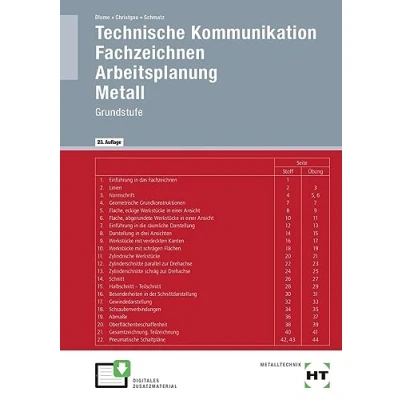 Afbeelding van Technische Kommunikation: Fachzeichnen Arbeitsplanung Metall Grundstufe