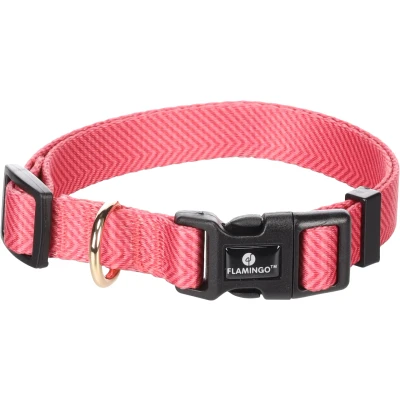 Afbeelding van Flamingo Noekie Halsketting, roze, M, 40 55 cm x 20 mm, traploos verstelbaar met klikgesp