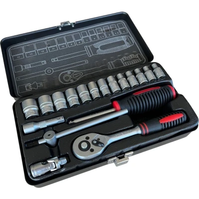 Afbeelding van E Tools® economy line 51115 metrische doppenset met 1/4 aandrijving
