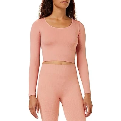 Afbeelding van Sloggi Dames Ever Infused Aloe Crop LS Top, foggy mauve, XS, XS