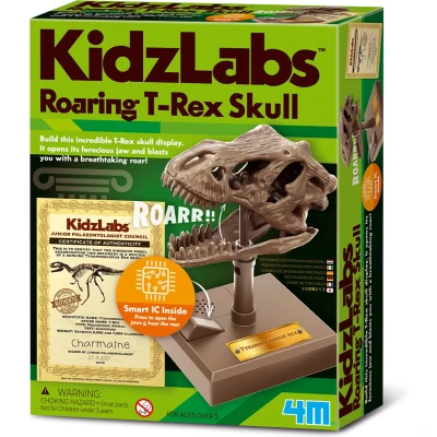 Afbeelding van 4M KIDZROBOTIX: BRULLENDE T REX SCHEDEL 12cm, met gedetailleerde instructies, werkt op 2x1.5V AAA batterijen (niet inbegrepen), doos, 5+