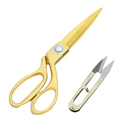 Afbeelding van Handi Stitch Gouden Kleermaker Schaar &amp; Draden Knipper Zware Kwaliteit 22,86cm Roestvrij Stalen Scherpe Het Knippen van Stof, Kleding, Leer, Spijkerstof, Aanpassen, Naaien en Kleermaken