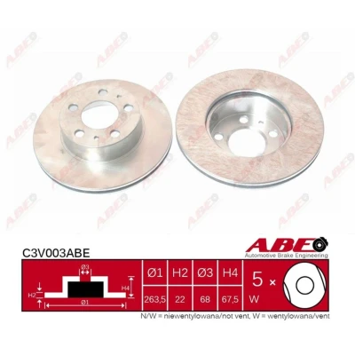 Afbeelding van ABE Remschijven C3V003ABE