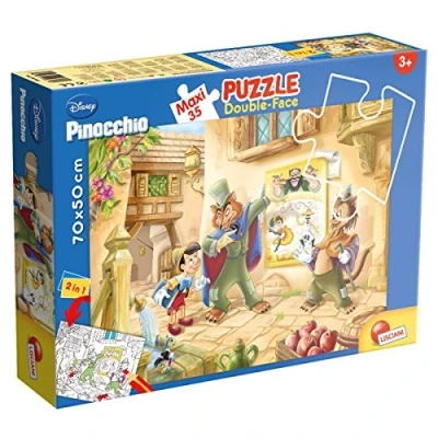Afbeelding van Pinocchio puzzle double face maxi 60 pz
