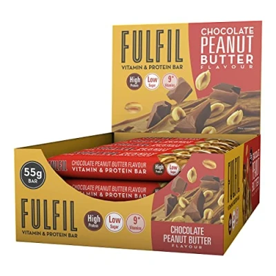 Afbeelding van Fulfil Nutrition Vitamine &amp; Proteïne Repen Chocolade Pindakaas 15 stuks
