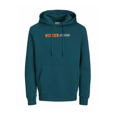 Afbeelding van Jack &amp; Jones CORP LOGO PLAY NOOS Hoodie, Heren, Maat: Small, Deep teal