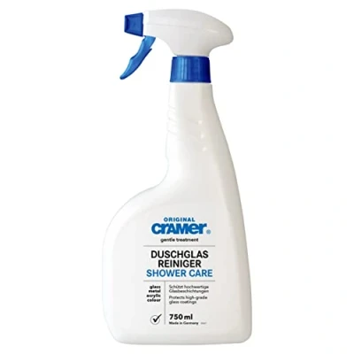 Afbeelding van Cramer® Doucheglasreiniger, 750 ml, sproeireiniger voor douchewanden van echt glas en douchecabines, materiaalvriendelijk reinigingsmiddel gecoate ongecoate glasoppervlakken