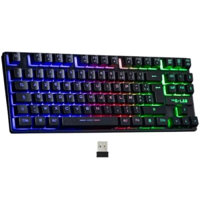 Afbeelding van The G Lab Keyz Caesium TKL WL Draadloos gaming toetsenbord, compact toetsenbord zonder numeriek Spaanse lay out Bluetooth RGB lange batterijduur voor PC/PS4/PS5