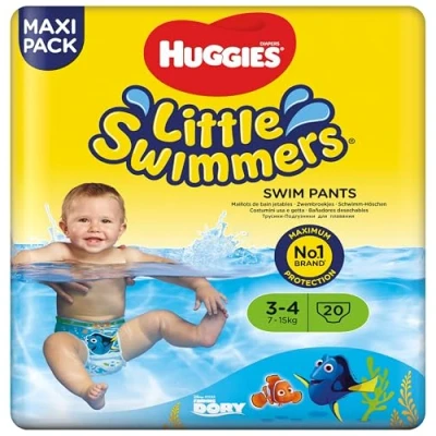 Afbeelding van Huggies Little Swimmers zwemluiers Maat 3/4 1er Pack (1 x 20 Stuk) wit