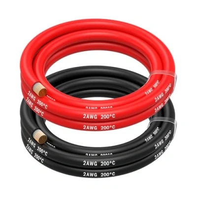 Afbeelding van MMOBIEL 2 AWG Siliconen Elektrische Draad Gauge (33,6mm²) Vertinde Koperkabel Aparte Draden Rood &amp; Zwart Elk 1,5 m voor Koelkasten, Airconditioners, Autobatterijen, Lasbatterijen