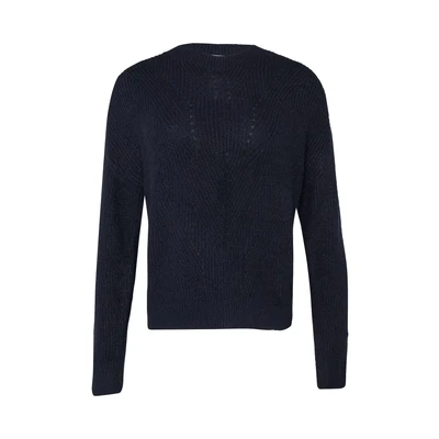 Afbeelding van QS Flauschiger MIT Ajourmuster Trui, Dames, Maat: Large, Tiefblau