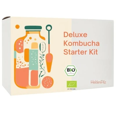 Afbeelding van Groeisterke COMBUCHA TEEPILZ (1 6 liter) + aanzetvloeistof SCOBY/Skoby (Symbiose) voor de fabrikant. van dranken (Kombucha set klein)