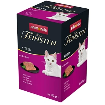 Afbeelding van animonda Vom Feinsten Kitten, nat voer voor groeiende katten in het eerste levensjaar, met lam, 6 x 100 g