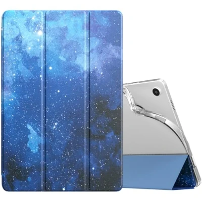 Afbeelding van TiMOVO Hoes voor Samsung Galaxy Tab A9+/A9 Plus 11 inch 2023 SM X210/X216/X218, dunne zachte TPU beschermhoes met doorzichtige matte achterkant A9+ tablet, auto slaap/ontwaken, blauwe