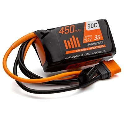 Afbeelding van Spektrum 11,1V 450mAh 3S 50C LiPo batterij: IC2
