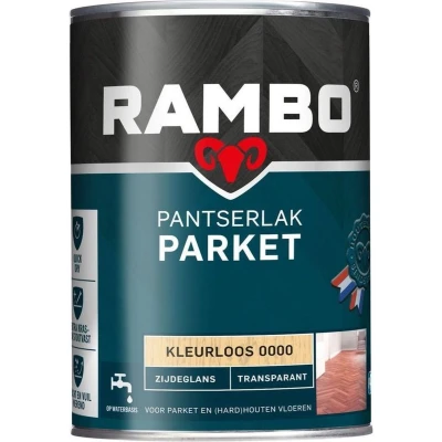 Afbeelding van Rambo Pantserlak Parket Transparant Zijdeglans Lak 750 ml Kleurloos
