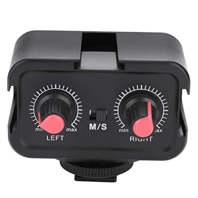 Afbeelding van Audio mixer adapter voor DSLR camera, WS V2 tweekanaals audiomixer met kleine microfoon camera&#039;s Mono ingang (3,5 mm) / stereo uitgang (3e 0,5