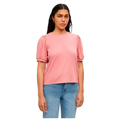Afbeelding van Object Jamie S NOOS Tshirt basic, Dames, Maat: Small, Brandied apricot