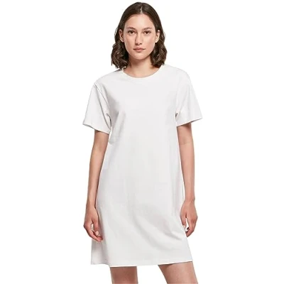 Afbeelding van Build Your Brand Damesjurk Ladies Tee Dress White XS, wit, XS
