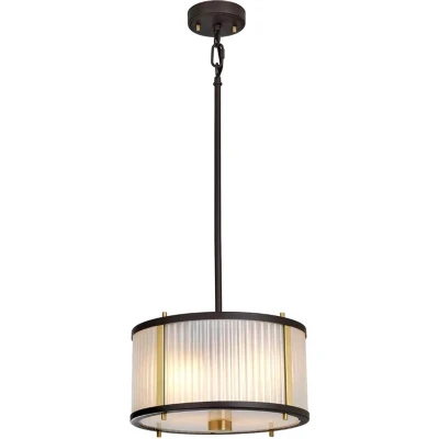 Afbeelding van Elstead Lighting LED Pendelarmatuur Corona 2X E27 Max 60W Dimbaar Museum Bronze Dark Brown Painted/ Aged Brass