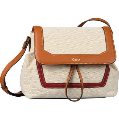 Afbeelding van Gabor Schoudertas Latina Flap Bag Mixed Cognac Bruine Beige