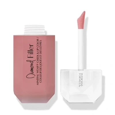 Afbeelding van Physicians Formula, Mineral Wear Diamond Filler Cheek and Lip Color, en Tint met Serum naar Crème, Multi Use Plumping Formule, Verrijkt Vitamine E, Brilliant Peach