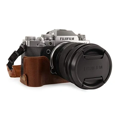 Afbeelding van MegaGear MG1924 Ever Ready Lederen Camera Half Case compatibel met Fujifilm X T4 Bruin