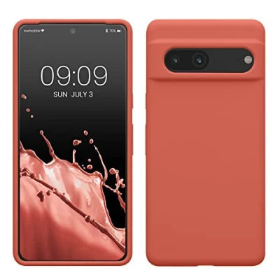 Afbeelding van kwmobile telefoonhoesje geschikt voor Google Pixel 7 Hoesje met siliconen coating Smartphone case in zachte blos