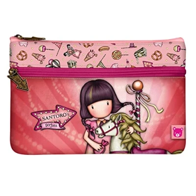 Afbeelding van Schoolpennenzak Gorjuss Carousel Zalm (23.4 x 15.5 1.5 cm)
