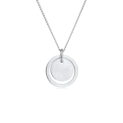 Afbeelding van Elli Circle Basic Ketting, Dames, Maat: 45, Silber