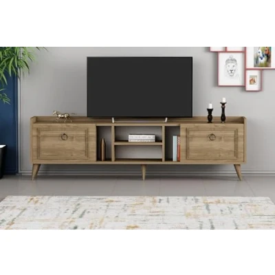 Afbeelding van Arcanum 2 deurs TV meubel L180cm Licht hout Menzzo