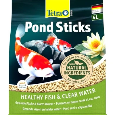 Afbeelding van Tetra Pond Sticks visvoer voor vijvervissen, gezonde vissen en helder water in de tuinvijver, zak van 4 liter