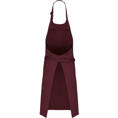 Afbeelding van Schort/Tuniek/Werkblouse Unisex One Size Kariban Dark Cherry 100% Katoen