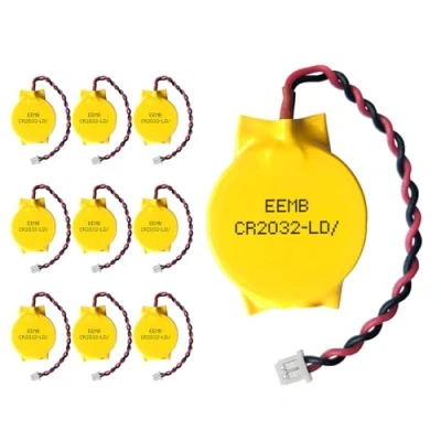 Afbeelding van EEMB 10PACK 3V CR2032 CMOS Batterij met Draadladen en MOLEX Connector Computer Vervanging voor Alienware M11 Dell E6520 Thinkpad T40