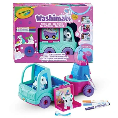 Afbeelding van CRAYOLA 74 7372 Washimals Spa Speelgoedauto Set