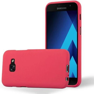 Afbeelding van Cadorabo Hoesje geschikt voor Samsung Galaxy A5 2017 in FROST ROOD Beschermhoes gemaakt van flexibel TPU silicone Case Cover