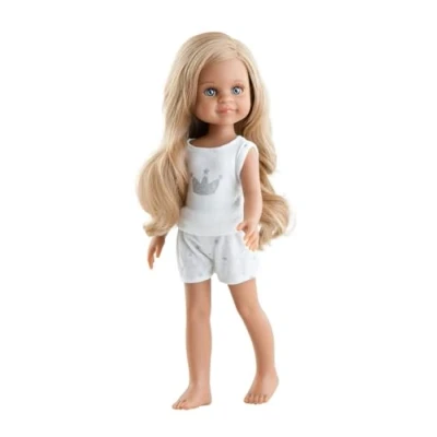Afbeelding van Paola Reina / Minikane pop Amigas Simona (lichtgetint) met pyjama 32cm