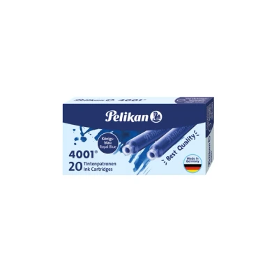 Afbeelding van Inktpatroon Pelikan 4001 koningsblauw 20 stuks