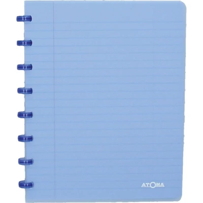 Afbeelding van Atoma Trendy schrift, ft A5, 144 bladzijden, geruit 5 mm, transparant blauw schrift