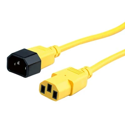 Afbeelding van ROLINE apparaataansluitkabel, IEC 320 C14 C13, geel, 1,8 m
