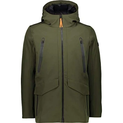 Afbeelding van CMP Heren Softshell jas met vaste capuchon, Oil Green, 54