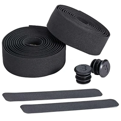 Afbeelding van BBB Cycling RaceRibbon Stuurtape Antislip Stuurlint Racefiets Stretch Materiaal Zwart 2 Rollen BHT 01