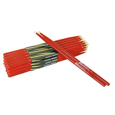 Afbeelding van Dimavery DDS 5A Drumstokken Maple Rood Houten tip Dikte Drumsticks 2 Stuks Drumstick / Drumstok