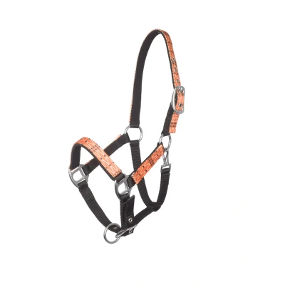 Afbeelding van MHS Halster &quot;Fashion&quot; Pony Zwart Oranje
