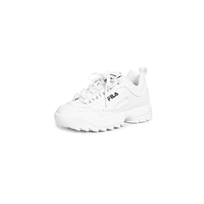 Afbeelding van Fila Meisjes Disruptor Il Premium Comfortabele Veelzijdige Mode Sneakers, Wit Navy Rood, 37 EU