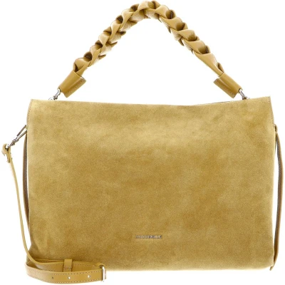 Afbeelding van COCCINELLE Leren Handtas Schoudertas Boheme Handbag Suede Grainy Leather Citronella Mosterdgeel