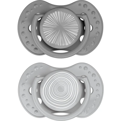 Afbeelding van Difrax Fopspeen Dynamic 18+ Mnd Harmony Light Grey/Dark Grey