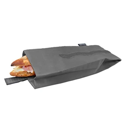 Afbeelding van NERTHUS FIH 733 Herbruikbare sandwichzak, grijs, milieuvriendelijk, aanpasbaar, gemakkelijk te reinigen en machinewasbaar, 10,5 x 30 cm
